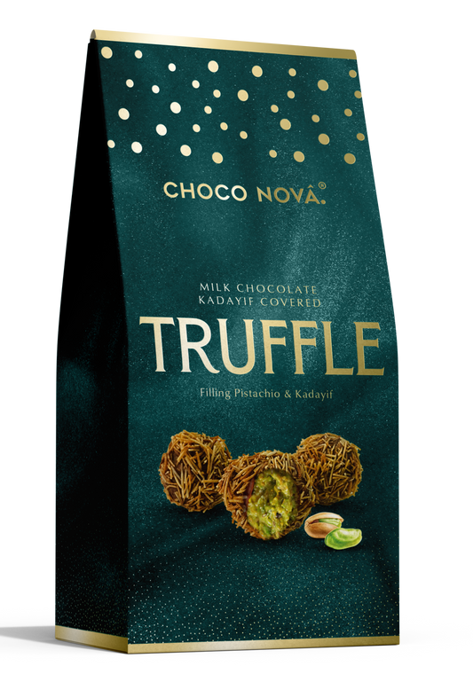 Choco Nova Signature Truffles Milk Chocolate with Pistachio Dubai Style – (142g)